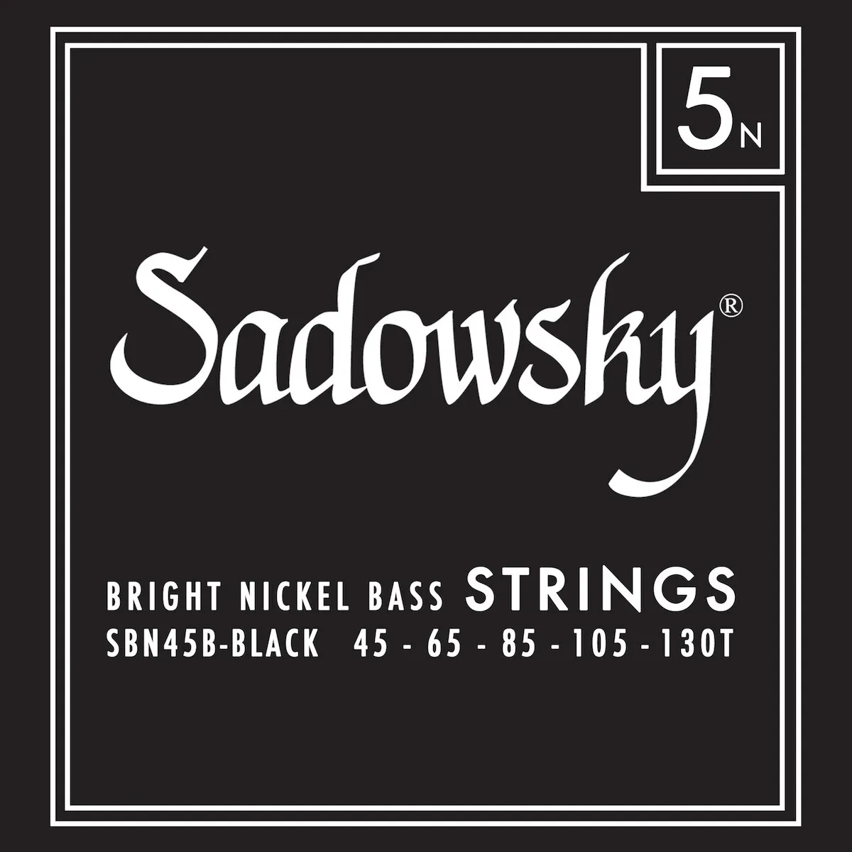 Струны для бас-гитары Sadowsky SBN 45B-1 Black Label Taperwound 045-130 (набор, 5 струн)