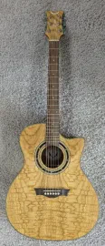 Dean EQA GN Exotica Quilt Ash Acoustic-Electric Guitar in a Gloss Natural Finish