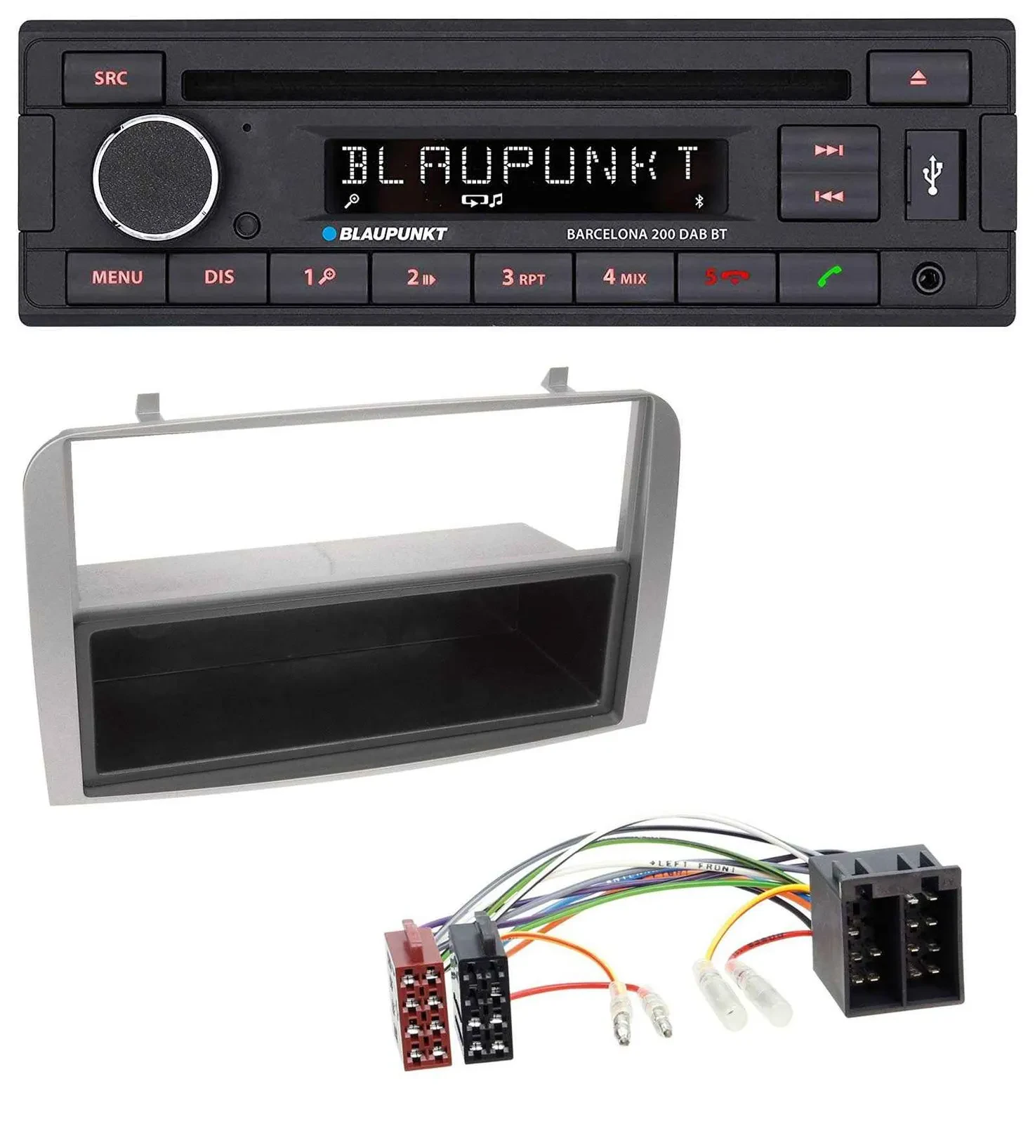 Blaupunkt USB DAB CD Bluetooth MP3 Autoradio für Alfa Romeo 147 GT silber Ablage