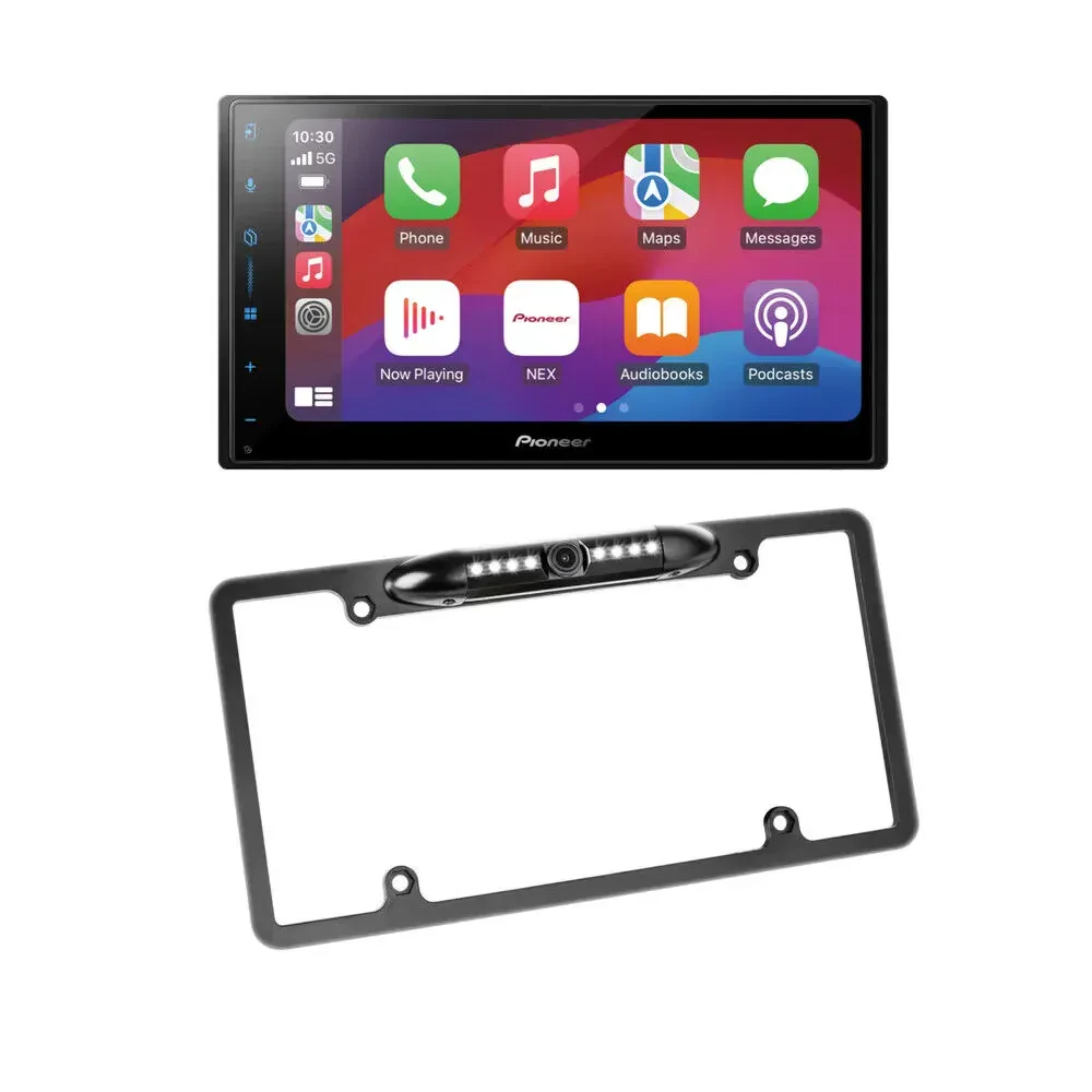 Автомагнитола Pioneer DMH-W3050NEX 6.8", сенсорный экран (набор, с камерой в рамке номерного знака)