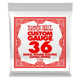 Струна для электрогитары Ernie Ball P01136 Custom gauge, сталь никелированная, калибр 36