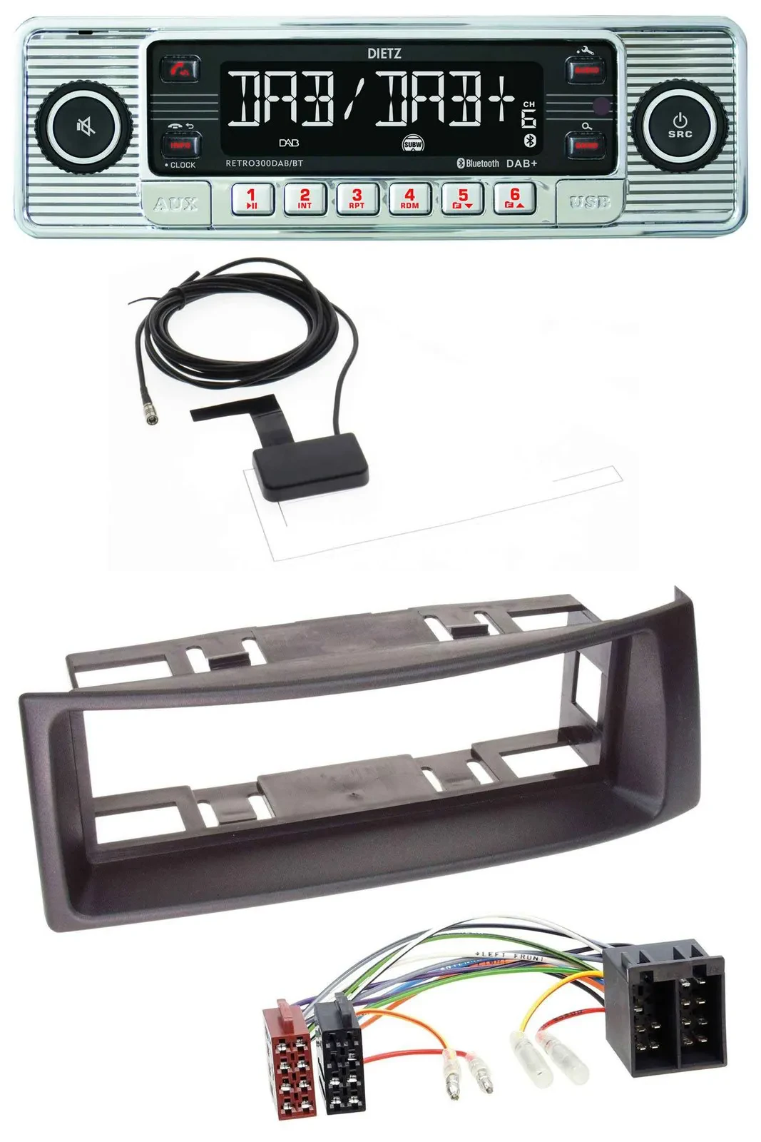 Dietz Bluetooth USB MP3 DAB Autoradio für Renault Megane Scenic bis 03 schwarz