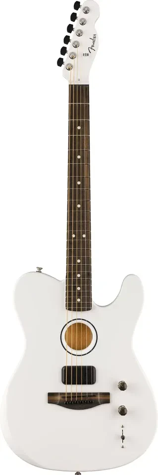 Электроакустическая гитара Fender American Acoustasonic Telecaster Finneas Signature Arctic White
