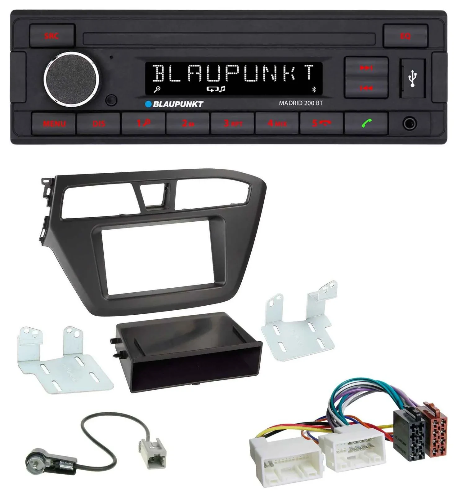 Blaupunkt USB AUX Bluetooth MP3 Autoradio für Hyundai i20 (2014-2020)