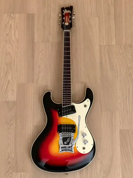 Электрогитара Mosrite USA Ventures Model Mark I 1964 Vintage Reissue Sunburst w/case Japan 1993