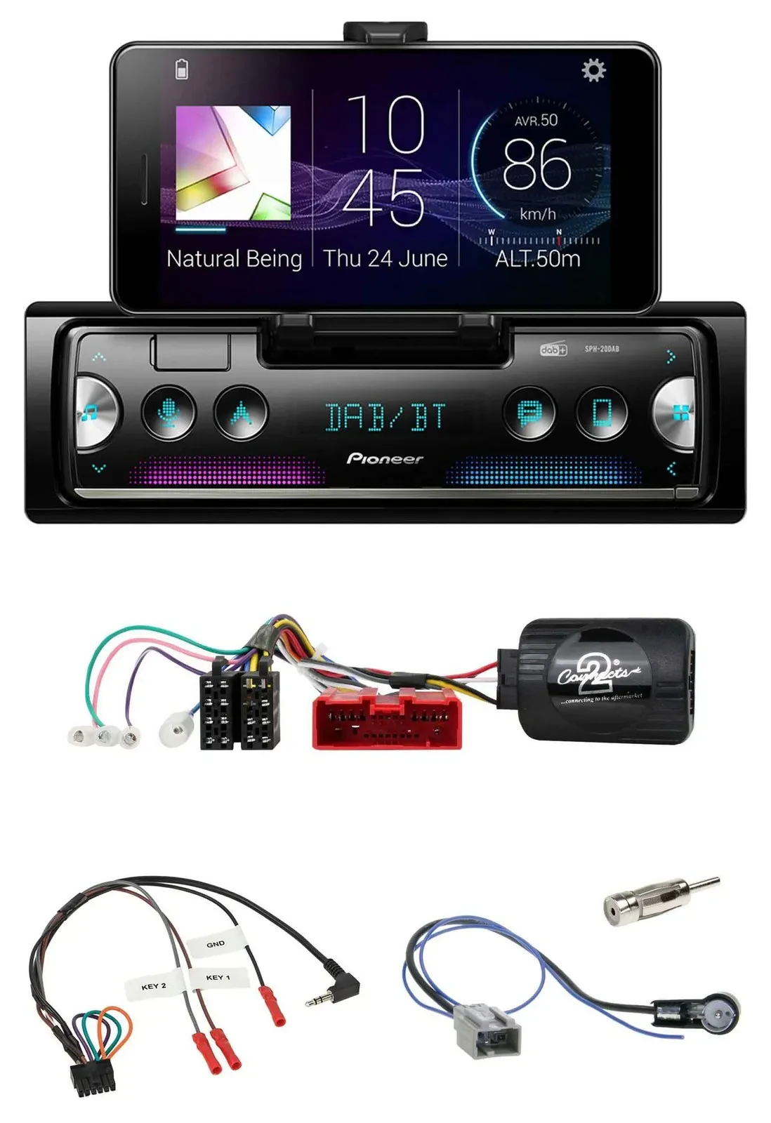 Pioneer USB Lenkrad Bluetooth DAB Autoradio für Mazda 2 Typ DY 2003-2007
