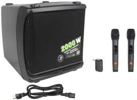 Mackie DLM8 2000W 8" Class D Powered Active DJ PA Speaker+(2) JBL Wireless Mics