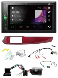 Pioneer 2DIN Lenkrad DAB USB Bluetooth Autoradio für Alfa Giulietta rot 940 2010