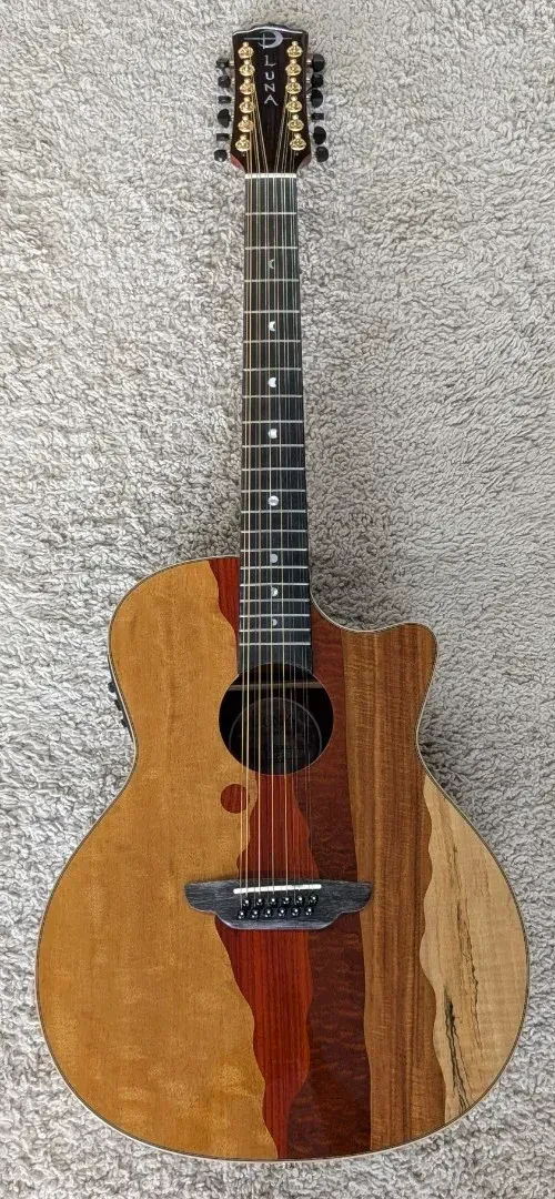 Электроакустическая гитара Luna Guitars Vista Eagle 12-String с жестким кейсом