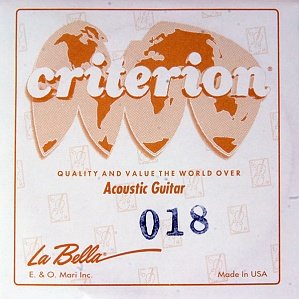 Струна для акустической гитары La Bella CGW018, бронза, калибр 18