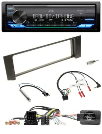JVC Bluetooth DAB USB Lenkrad Autoradio für Audi A4 00-09 ISO Fakra teilaktiv