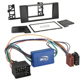 Einbauset Doppel DIN Autoradio für BMW X5 E53 5er E39 Rundpin Aktivsystem