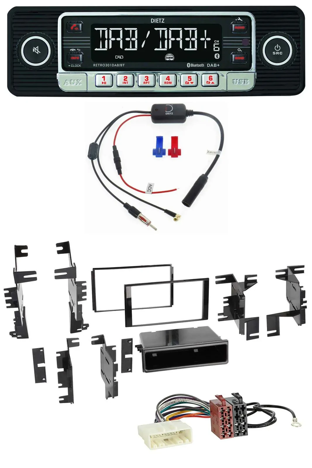 Dietz MP3 DAB Bluetooth USB Autoradio für Nissan Versa ab 07 Xterra ab 13