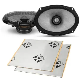 Alpine R2-S69 200W 6x9" Coaxial Car Speakers + Sound Damping Kit