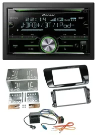 Автомагнитола для Seat Ibiza (с 2008) Pioneer 2-DIN Bluetooth DAB USB CD черный глянец