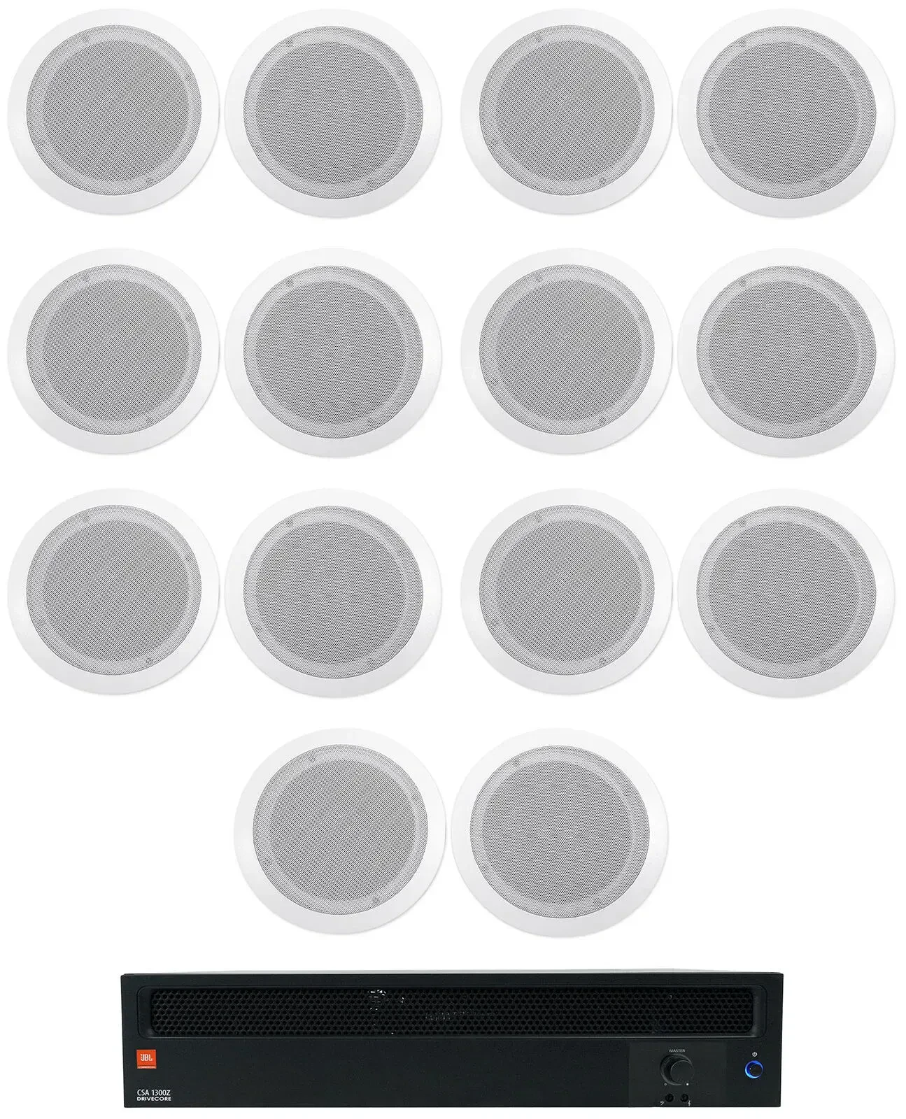 Потолочная акустика JBL CSA1300Z White с усилителем (14 штук)
