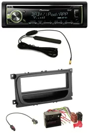 Автомагнитола Pioneer для Ford Mondeo/S-Max (2007–2014) MP3 CD USB DAB AUX, черная, с карманом
