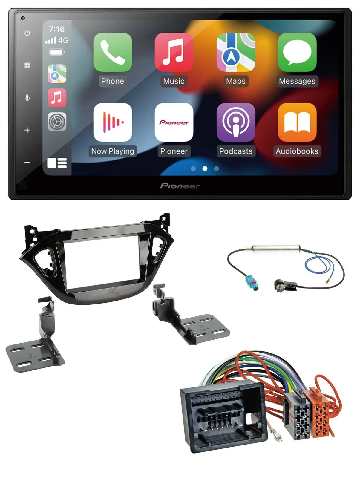 Pioneer DAB Bluetooth 2DIN USB MP3 Autoradio für Opel Adam Corsa E 2017-2019