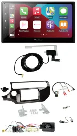 Pioneer USB Bluetooth DAB Lenkrad 2DIN Autoradio für Kia Rio UB 2017-2023 piano