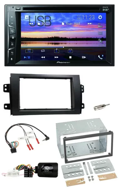 Pioneer Bluetooth 2DIN USB DVD DAB Lenkrad Autoradio für Fiat Sedici Suzuki SX4
