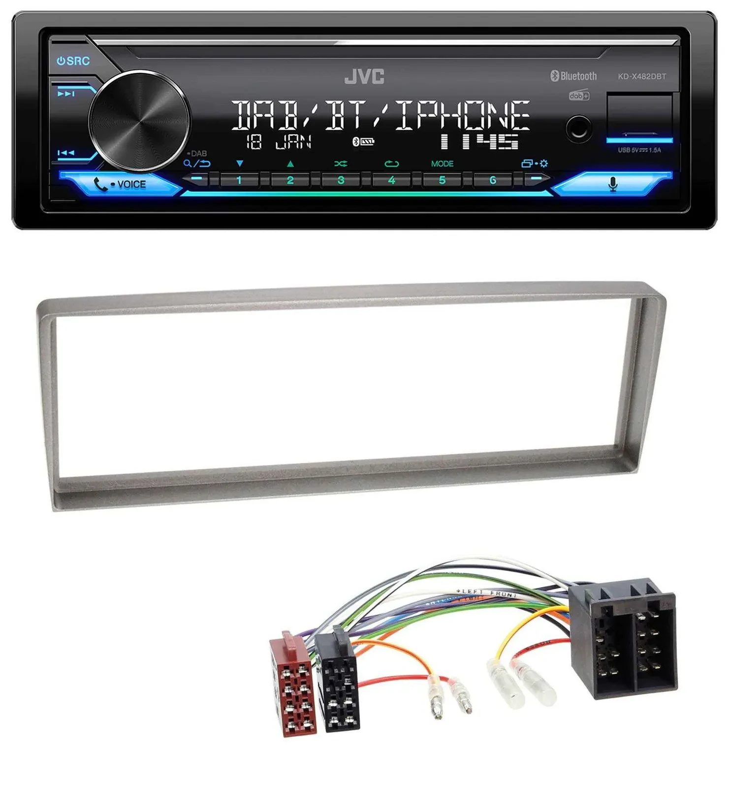 JVC Bluetooth DAB USB MP3 Autoradio für Alfa Romeo 156 (2003-2005)
