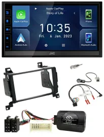 JVC DAB Bluetooth Lenkrad USB 2DIN Autoradio für Hyundai Santa Fe 07-12