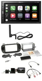 Pioneer USB 2DIN Bluetooth DAB Lenkrad Autoradio für Fiat 500 08-15 soft touch