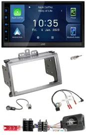 JVC DAB Bluetooth Lenkrad USB 2DIN Autoradio für Hyundai i20 2009-2012 silber