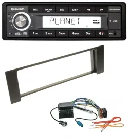 Автомагнитола Continental 1-DIN USB AUX DAB MP3 для Audi A4 B6 (2000–2004) Quadlock Fakra