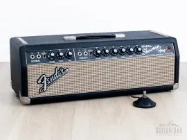 1967 Fender Dual Showman Black Panel Vintage Tube Amp Head AB763 w/ Ftsw
