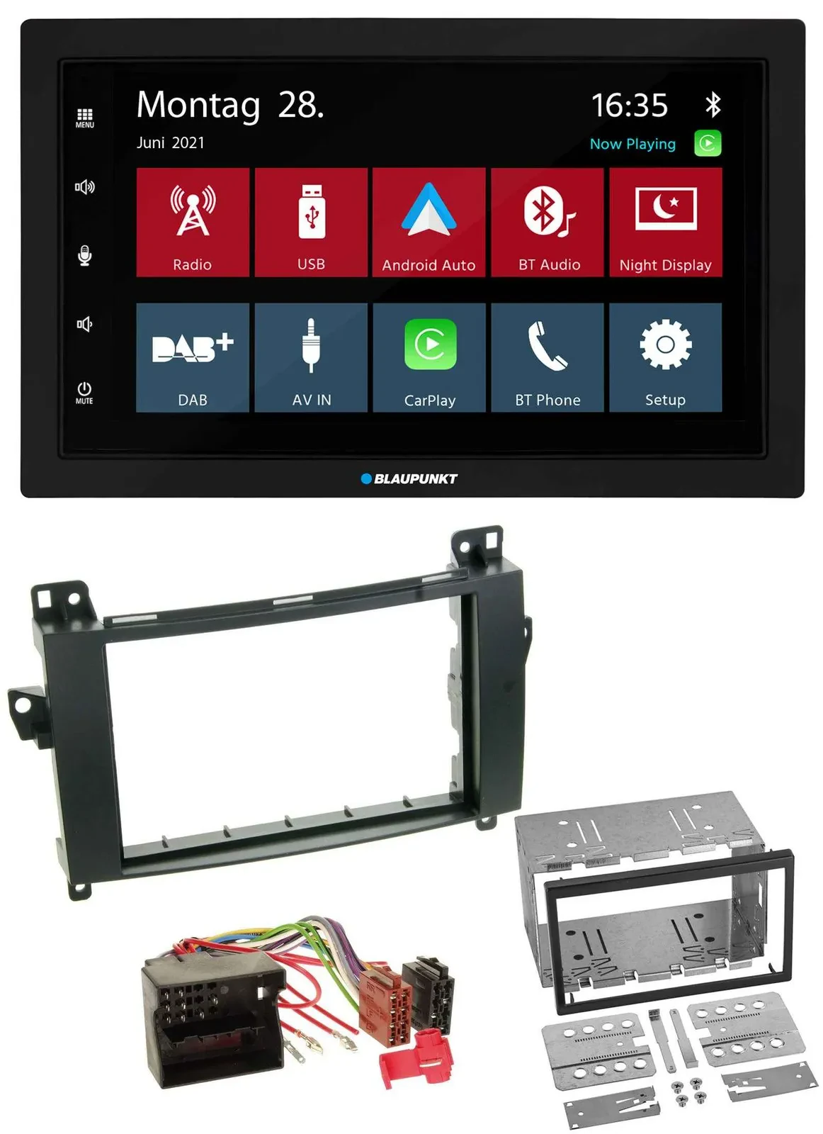 Автомагнитола Blaupunkt MP3 Bluetooth DAB 2DIN USB для Mercedes Viano/Vito W639
