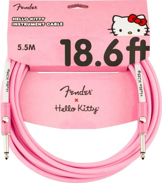 Инструментальный кабель Fender X Hello Kitty Official 099-0818-156 Pink 5.5 м