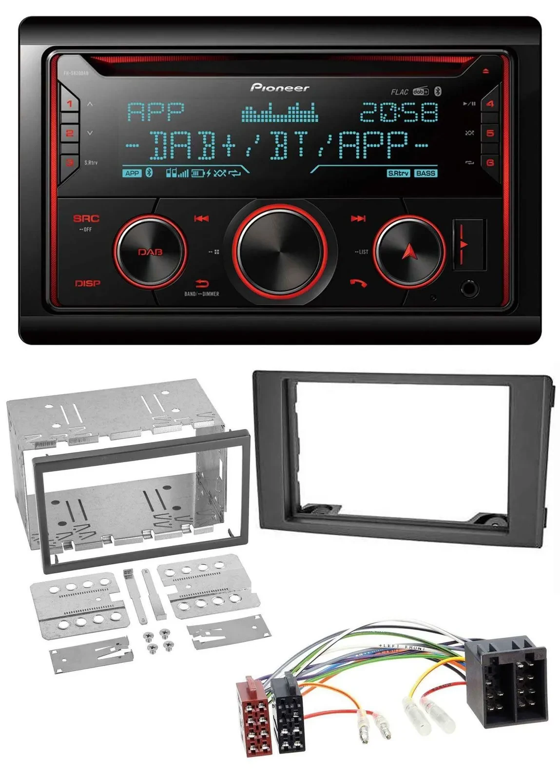 Автомагнитола для Iveco Daily (2006–2014) Pioneer 2DIN DAB MP3 Bluetooth USB CD черная
