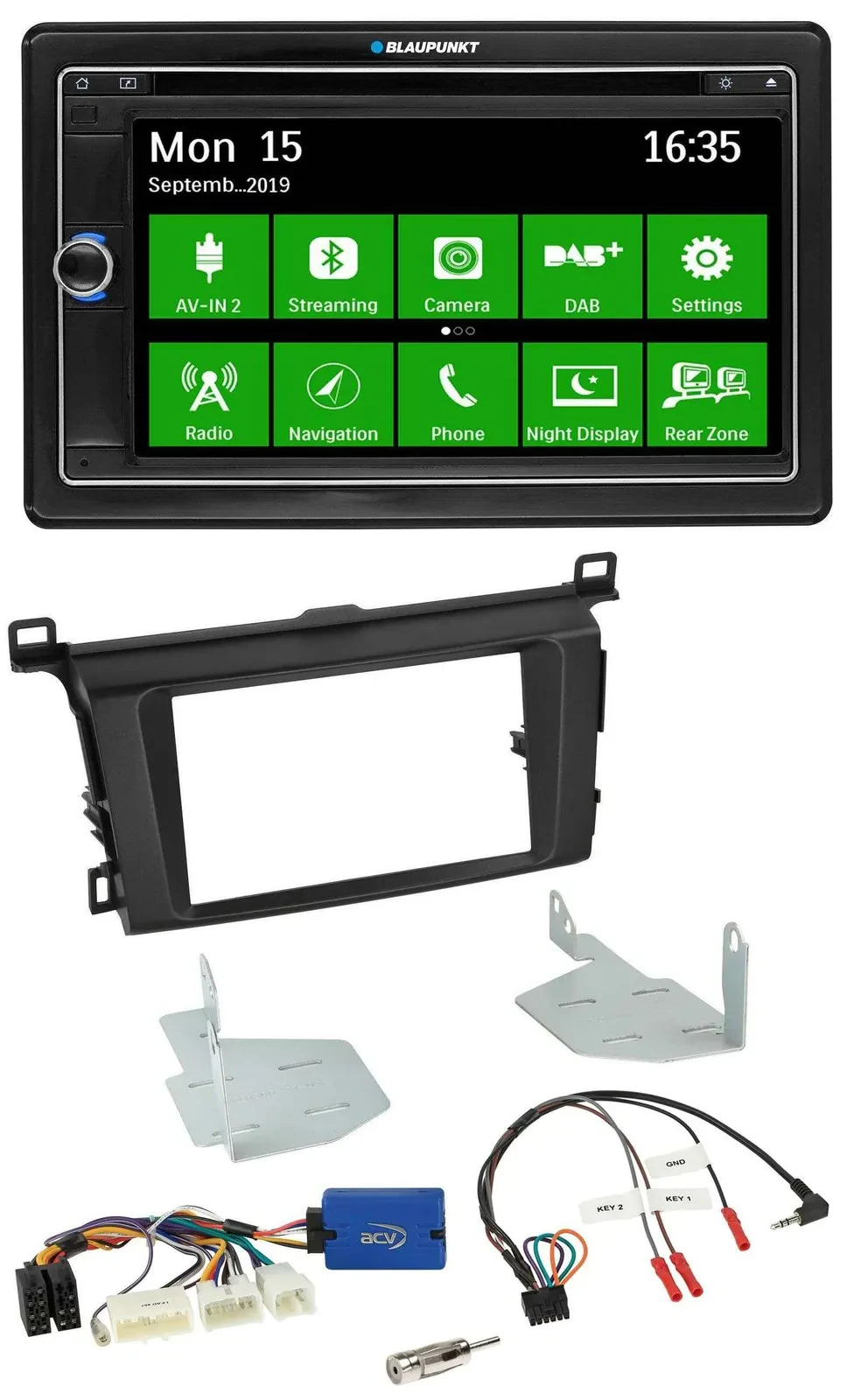 Blaupunkt Bluetooth 2DIN Lenkrad DAB USB TMC Navigation für Toyota RAV 4 ab 2013