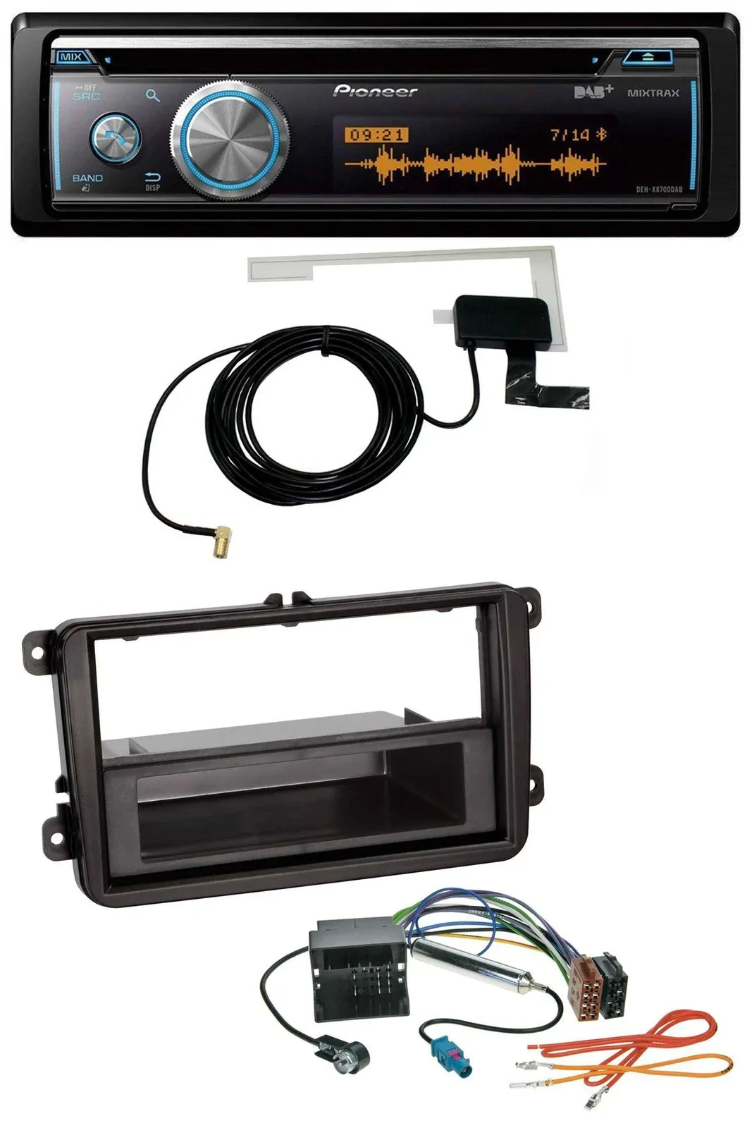 Автомагнитола для Skoda Praktik/Superb/Yeti Pioneer Bluetooth, DAB, MP3, USB, CD