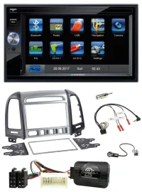 Blaupunkt 2DIN Bluetooth TMC USB Lenkrad SD Navigation für Hyundai Santa Fe 4 Sc