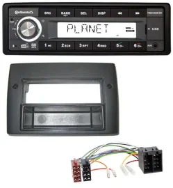 Continental USB 1DIN AUX DAB MP3 Autoradio für Fiat Stilo 192 01-08 Profiversion