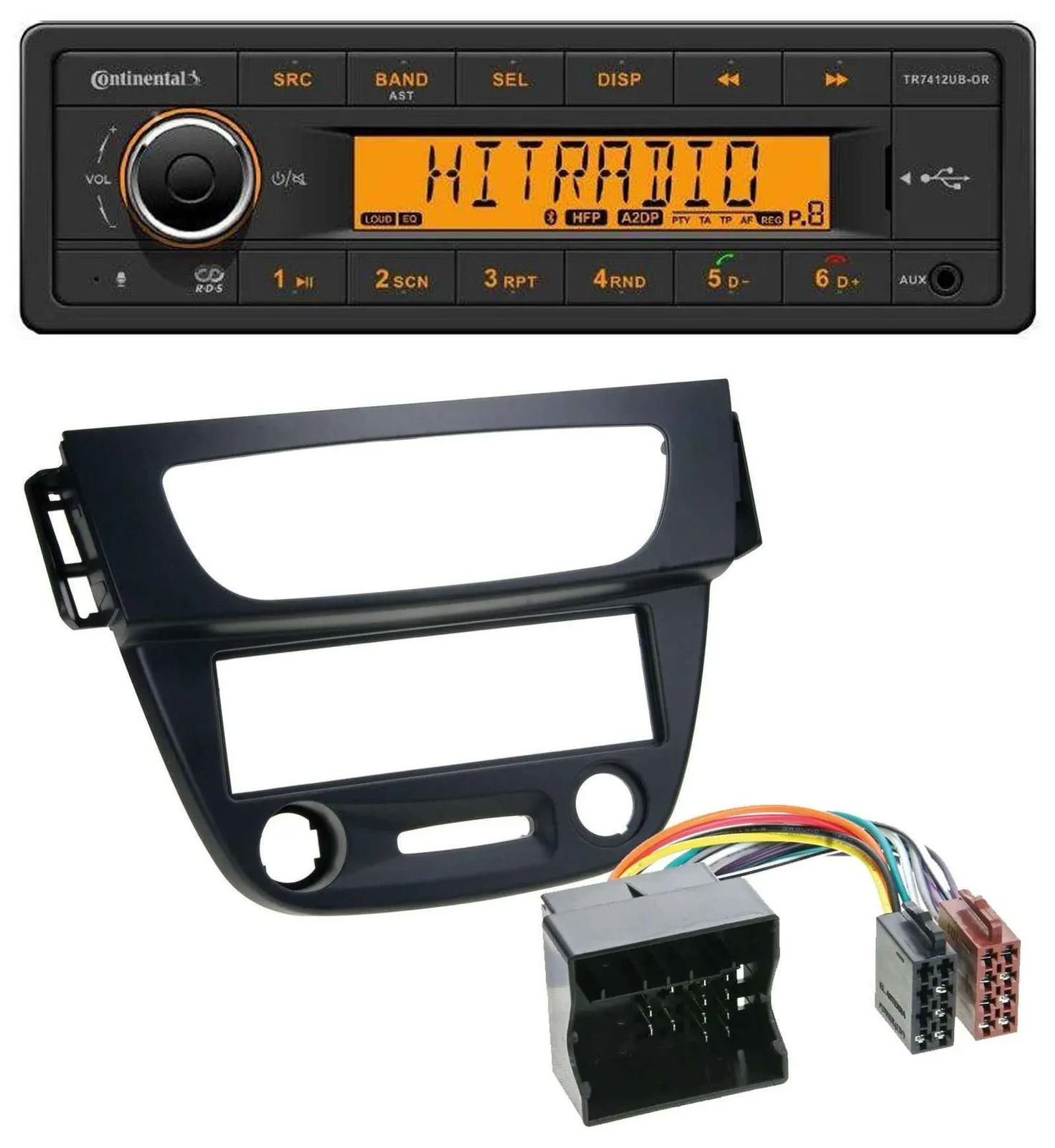 Continental MP3 Bluetooth AUX USB Autoradio für Renault Megane 3 09-14 Quadlock