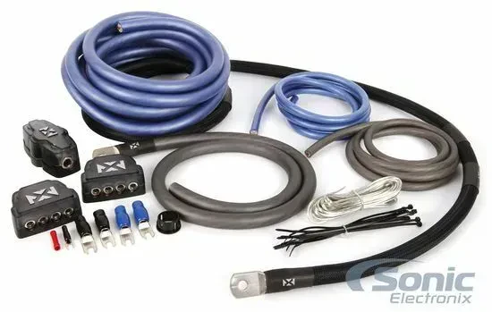 NVX XAPK1D True Spec 1/0 Gauge 100% Copper Dual Amplifier Wire Kit