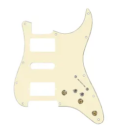 920D Custom HSH Pre-Wired Pickguard for Strat With An Aged White Pickguard an...