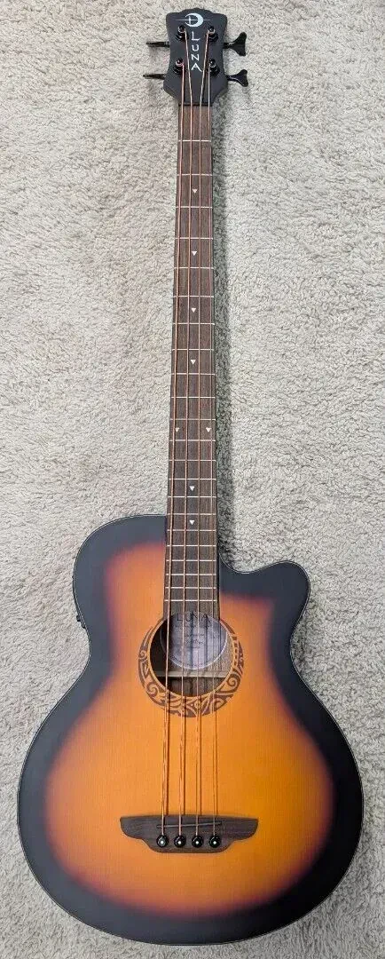 Бас-гитара акустическая Luna Guitars LAB34TRIBALTSB Tribal Tobacco Sunburst