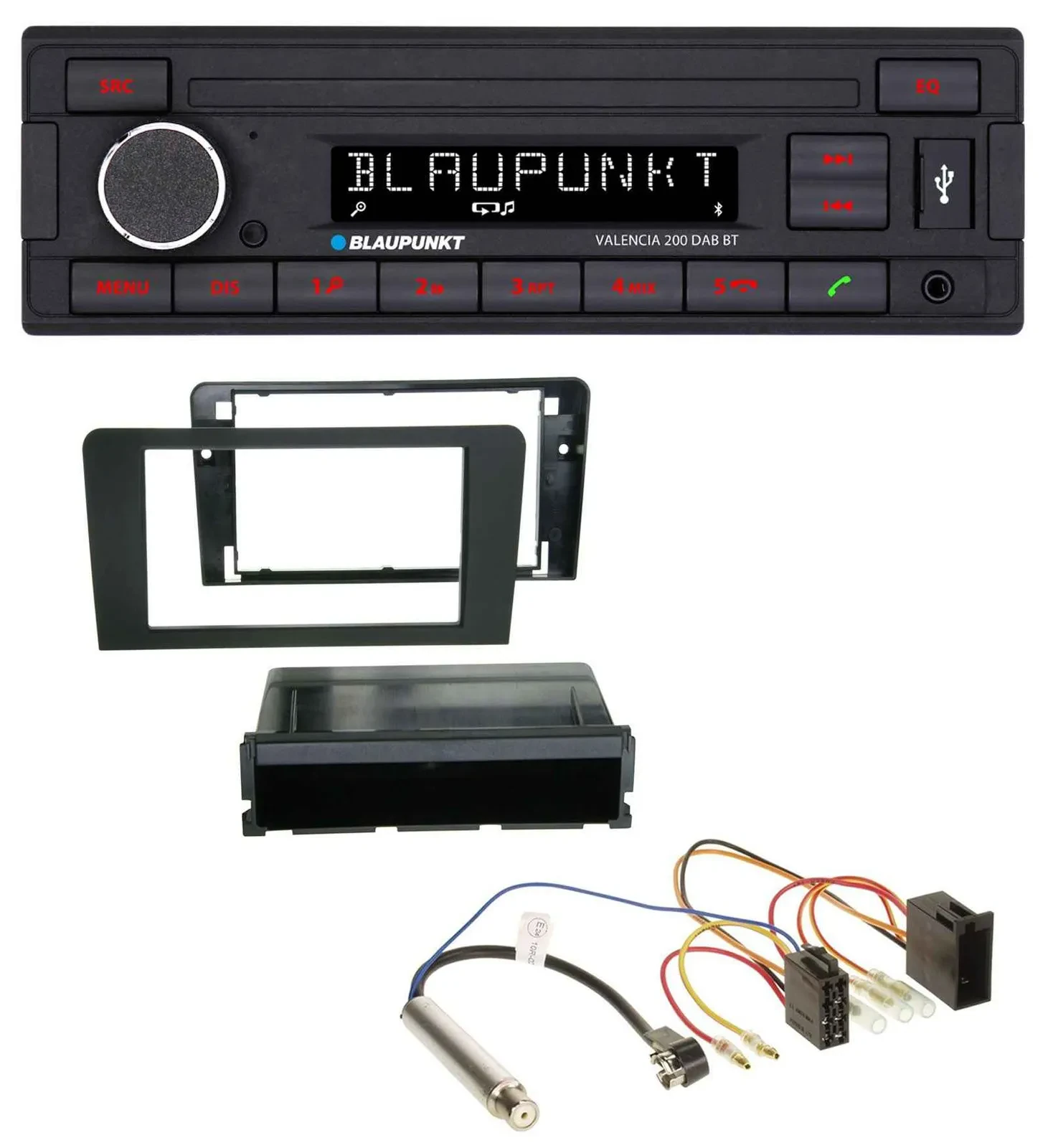 Blaupunkt DAB MP3 Bluetooth USB Autoradio für Audi A3 (8P 03-06) Symphony ISO