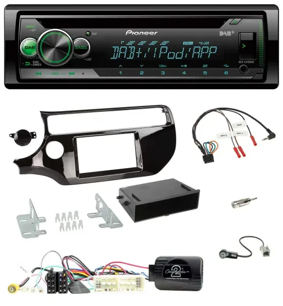 Pioneer USB MP3 DAB Lenkrad CD Autoradio für Kia Rio UB Facelift 2017-2023 piano
