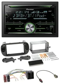 Автомагнитола Pioneer 2 DIN Bluetooth DAB USB CD для Fiat 500 (ISO, с 2012)