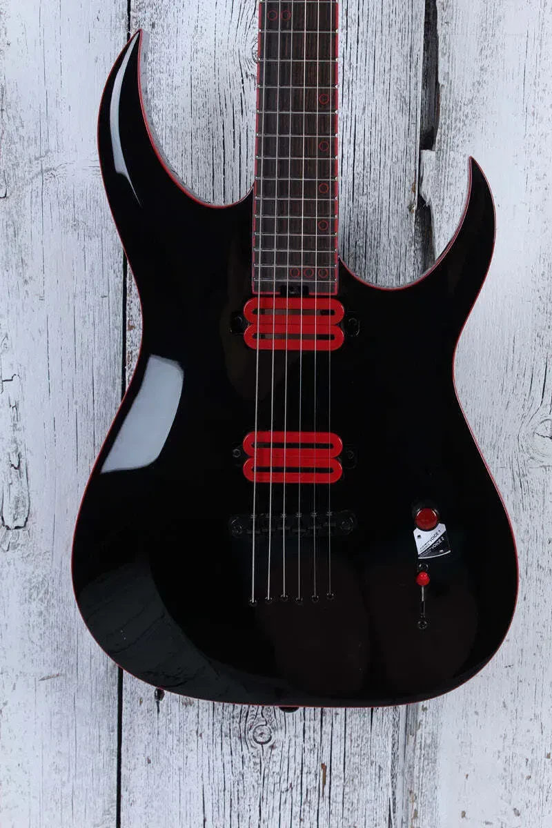 Schecter Sunset-6 Red Dawn Solid Body Electric Guitar Gloss Black Finish