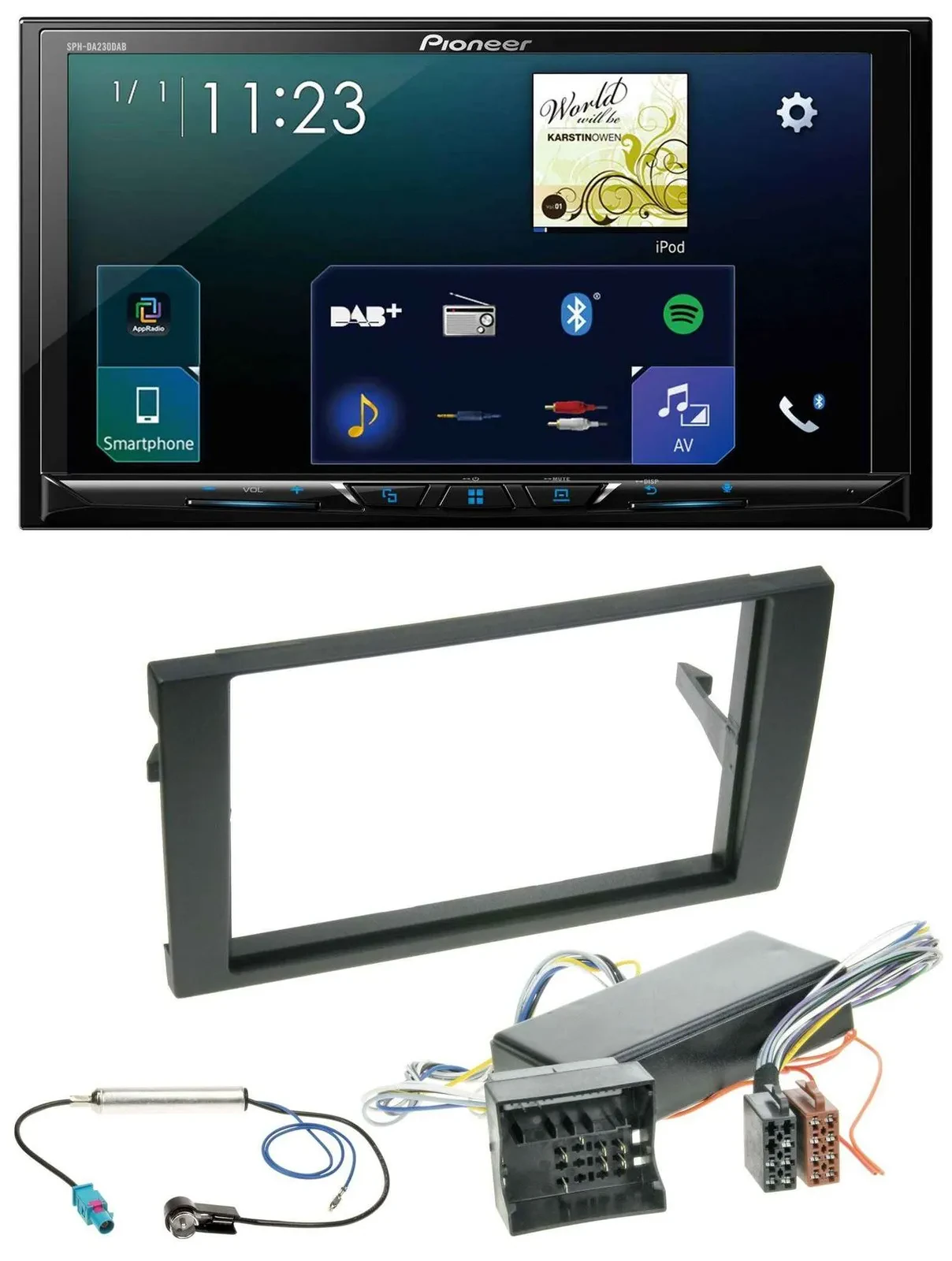 Pioneer MP3 Bluetooth USB 2DIN DAB Autoradio für Audi A4 04-08 B7 Bose Aktivsyst