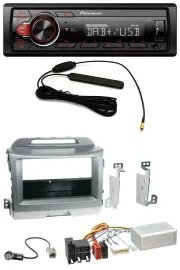 Автомагнитола для Kia Sportage 3 (2010–2015) Pioneer 1DIN, DAB, USB, навигация, серебристая
