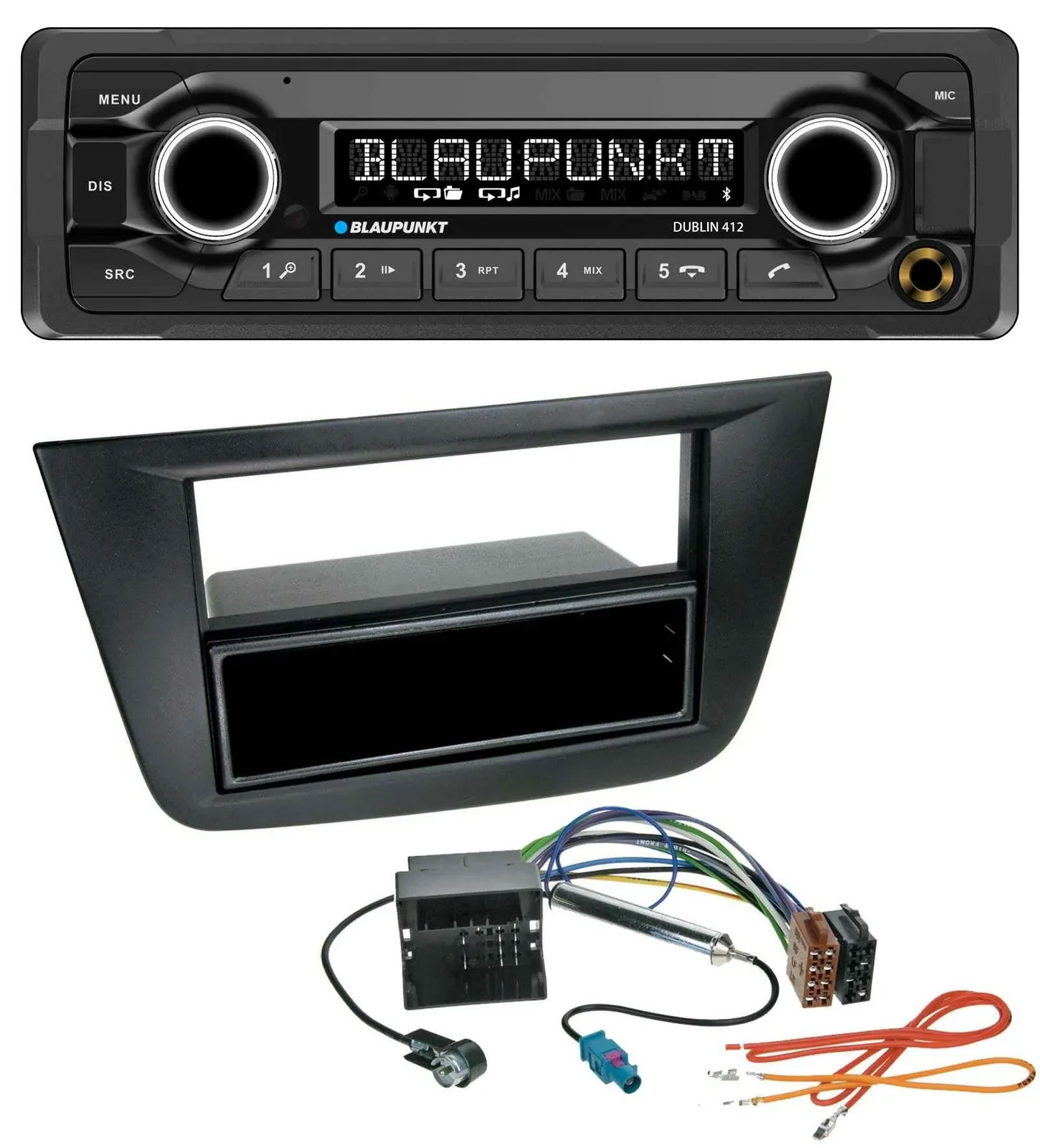 Автомагнитола для Seat Toledo/Altea (с 2005) Blaupunkt MP3 Bluetooth USB AUX черный
