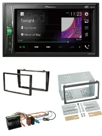 Автомагнитола Pioneer 2-DIN, MP3, DAB, USB, Bluetooth, для Peugeot 308 (2007–2009), черный