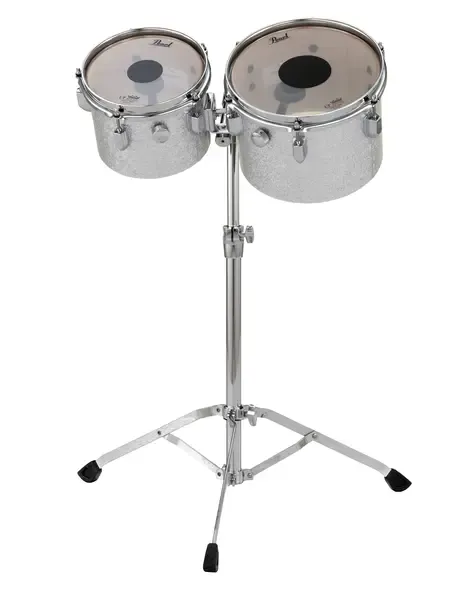 Тимбалес Pearl President Deluxe Concert 8x6 10x7 Silver Sparkle со стойкой (пара)